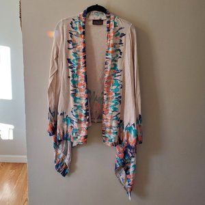 Anthropologie Maeve | Watercolor Open Cardigan